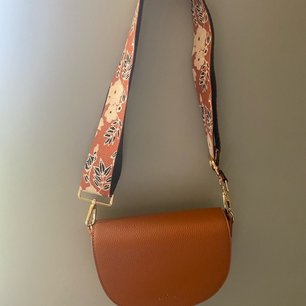 Stylish Brown and Orange Crossbody Bags with Gold Accents